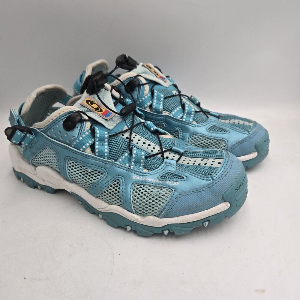 Salomon Amphibian Water Shoes Womens 8 Blue Aqua Hiking Trail Y2K Vintage Hike